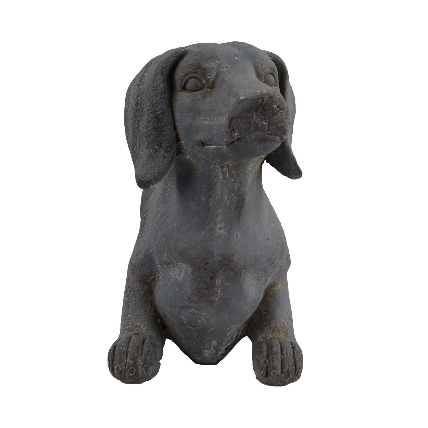 Sausage Dog Planter 30cm Blue Iron Effect