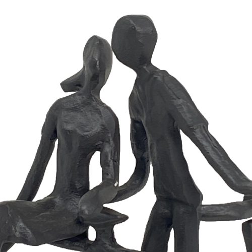 05-AI-325-COUPLE-WITH-BICYCLE-ELUR-IRON-FIGURINE-14CM-MOCHA